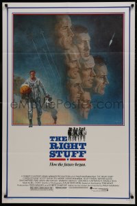1y716 RIGHT STUFF 1sh 1983 great Tom Jung montage art of the first NASA astronauts!
