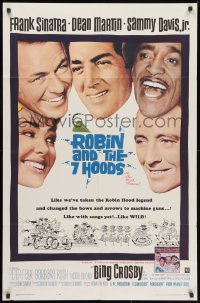 1y723 ROBIN & THE 7 HOODS 1sh 1964 Frank Sinatra, Dean Martin, Sammy Davis, Bing Crosby, Rat Pack!