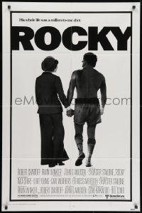 1y727 ROCKY style A studio style 1sh 1976 boxer Sylvester Stallone, John G. Avildsen boxing classic!