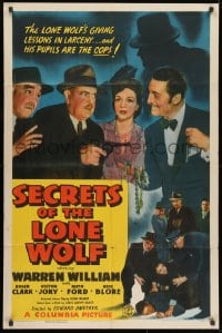 1y763 SECRETS OF THE LONE WOLF 1sh 1941 Warren William gives lessons in larceny to his cop pupils!
