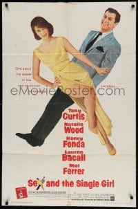 1y767 SEX & THE SINGLE GIRL 1sh 1965 great full-length image of Tony Curtis & sexiest Natalie Wood!