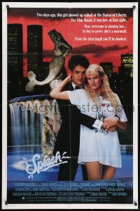 1y808 SPLASH 1sh 1984 Tom Hanks loves mermaid Daryl Hannah in New York City under Twin Towers!