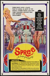 1y811 SPREE style C 1sh 1967 sexy dancers Jayne Mansfield & Juliet Prowse in Las Vegas!