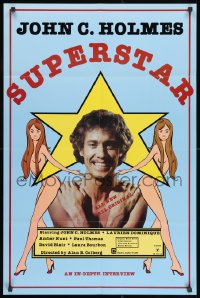 1y838 SUPERSTAR 24x36 1sh 1978 close-up John Holmes in star with art of sexy naked women, rare!