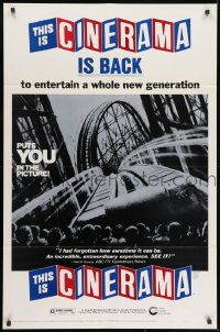 1y882 THIS IS CINERAMA 1sh R1973 back to entertain a whole new generation, roller coaster!