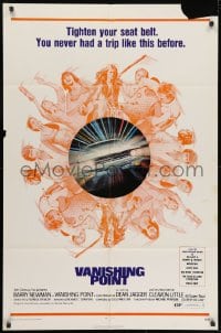 1y930 VANISHING POINT 1sh 1971 car chase cult classic, you never had a trip like this before!