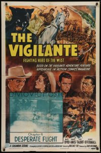 1y934 VIGILANTE chapter 4 1sh 1947 Ralph Byrd cowboy western serial, Desperate Flight!