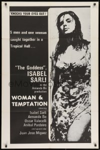 1y980 WOMAN & TEMPTATION 1sh 1967 image of sexiest Goddess Isabel Sarli, knocks your eyes out!