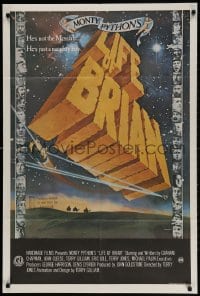 1z669 LIFE OF BRIAN Aust 1sh 1979 Monty Python, Graham Chapman, different title art and design!