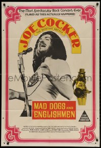 1z671 MAD DOGS & ENGLISHMEN Aust 1sh 1971 Joe Cocker, rock 'n' roll, cool poster design!