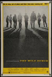 1z696 WILD BUNCH Aust 1sh R1970s Sam Peckinpah cowboy classic, Holden & Borgnine, different!
