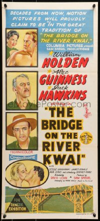 1z731 BRIDGE ON THE RIVER KWAI Aust daybill 1958 William Holden, David Lean classic, art!