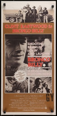 1z733 BRONCO BILLY Aust daybill 1980 Clint Eastwood directs & stars, completely different images!