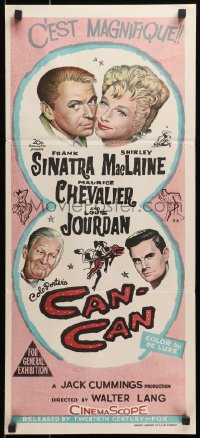 1z744 CAN-CAN Aust daybill 1960 Frank Sinatra, Shirley MacLaine, Maurice Chevalier & Jourdan