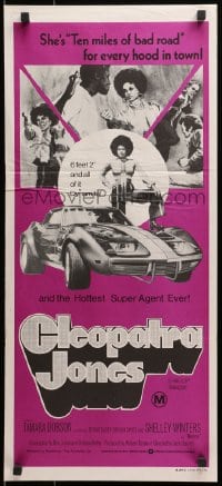 1z761 CLEOPATRA JONES Aust daybill 1973 dynamite Tamara Dobson is the hottest super agent ever!