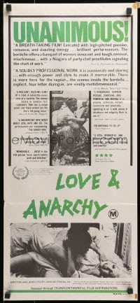 1z857 LOVE & ANARCHY Aust daybill 1973 Lina Wertmuller, Giancarlo Giannini, Mariangela Melato