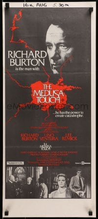 1z864 MEDUSA TOUCH Aust daybill 1980 Richard Burton is the man with telekinesis, Lee Remick!