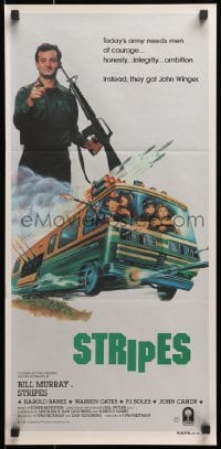 1z947 STRIPES Aust daybill 1981 Ivan Reitman, Bill Murray, wacky combat RV art by Jack Thurston!