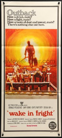 1z982 WAKE IN FRIGHT Aust daybill 1971 Ted Kotcheff Australian Outback creepy cult classic!