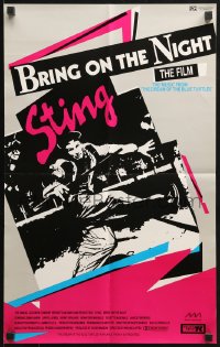 1z629 BRING ON THE NIGHT Aust special poster 1986 Sting performing with guitar, directed by Michael Apted!
