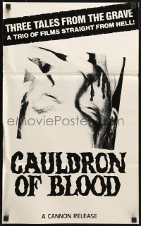 1z630 CAULDRON OF BLOOD Aust special poster 1970 Boris Karloff, horror, completely different image!