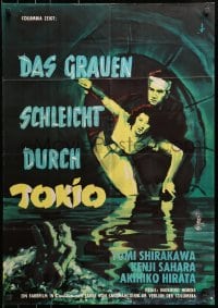 1z416 H MAN German 1959 Ishiro Honda, cool atomic sci-fi horror artwork!