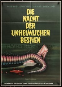 1z432 KILLER SHREWS German 1962 classic horror art of all that was left after the monster attack!