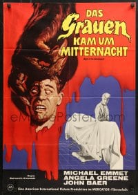 1z456 NIGHT OF THE BLOOD BEAST German 1962 different artwork of monster hand holding severed head!