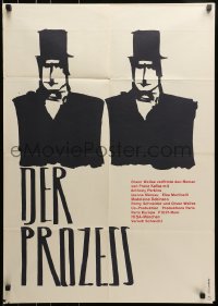 1z514 TRIAL German 1963 Orson Welles' Le proces, Anthony Perkins, from Kafka novel, two men!