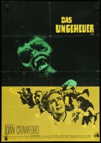 1z517 TROG German 1970 Joan Crawford & prehistoric monsters, wacky horror explodes into today!