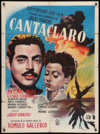 1z140 CANTACLARO Mexican poster 1946 Julio Bracho, great romantic art with clouds in background!