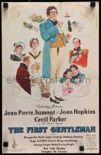 1z014 FIRST GENTLEMAN 2pg English trade ad 1948 Jean-Pierre Aumont, Joan Hopkins, Cecil Parker!