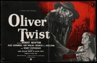 1z024 OLIVER TWIST 2pg English trade ad 1951 Pulford art of Alec Guinness as Fagin & Davies as Oliver!
