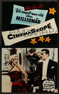 1z550 HOW TO MARRY A MILLIONAIRE 6 German LCs R1960s Marilyn Monroe, Betty Grable & Bacall, rare!
