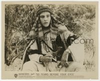 2a010 50 YEARS BEFORE YOUR EYES 8x10.25 still 1950 great c/u of Rudolph Valentino in The Sheik!