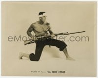 2a086 BLUE EAGLE 8x10 still 1926 great portrait of barechested George O'Brien with rifle!