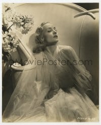 2a126 CAROLE LOMBARD 7.5x9.25 still 1937 sexy close up in lacy outfit making True Confession!