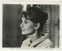 2a134 CHARADE 8x10 still 1963 great profile portrait of beautiful Audrey Hepburn, Stanley Donen!