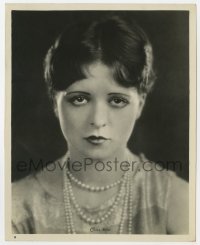 2a146 CLARA BOW deluxe 7.75x9.5 still 1920s wonderful head & shoulders portrait wearing pearls!