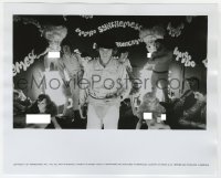 2a154 CLOCKWORK ORANGE deluxe 8x10 still 1972 Malcolm McDowell & his droogs leaving milk bar!