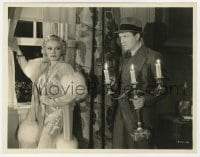 2a175 CRIME OF THE CENTURY 8x10 key book still 1933 Stu Erwin holding candles by sexy Wynne Gibson!