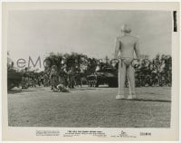2a199 DAY THE EARTH STOOD STILL 8x10.25 still 1951 great image of Gort facing tanks & soldiers!