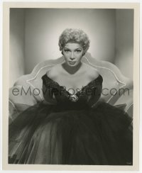2a235 DOLORES GRAY 8x10 still 1950s seated MGM studio portrait in low-cut lace gown!