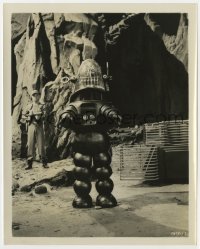 2a307 FORBIDDEN PLANET 8.25x10 still 1956 great full-length image of Robby the Robot by cave!