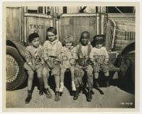 2a321 FREE WHEELING 8x10 still 1932 Spanky, Stymie & Our Gang kids sitting on wooden taxi by Stax!