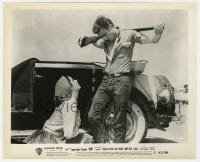 2a341 GIANT 8.25x10 still R1963 classic shot of Elizabeth Taylor looking up at James Dean w/rifle!