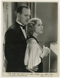 2a362 GOOD BAD GIRL 7.5x10 still 1931 close up of James Hall in tuxedo with pretty Mae Clarke!