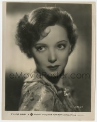 2a475 IT'S LOVE AGAIN 8x10 still 1936 close up head & shoulders portrait of pretty Jessie Matthews!