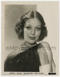 2a560 LORETTA YOUNG 8x10 still 1935 sexy head & shoulders studio portrait at 20th Century-Fox!
