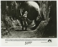 2a731 RAIDERS OF THE LOST ARK 8x9.75 still 1981 classic scene of Harrison Ford running from boulder!